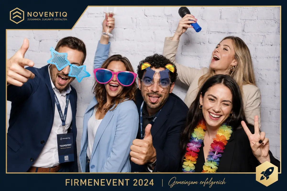 Gebrandete Fotobox bei Firmenevent in Düsseldorf