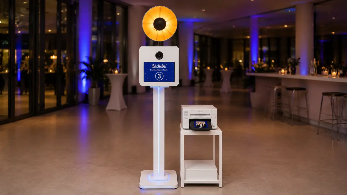Gebrandete Fotobox Premium bei Firmenevent in Düsseldorf