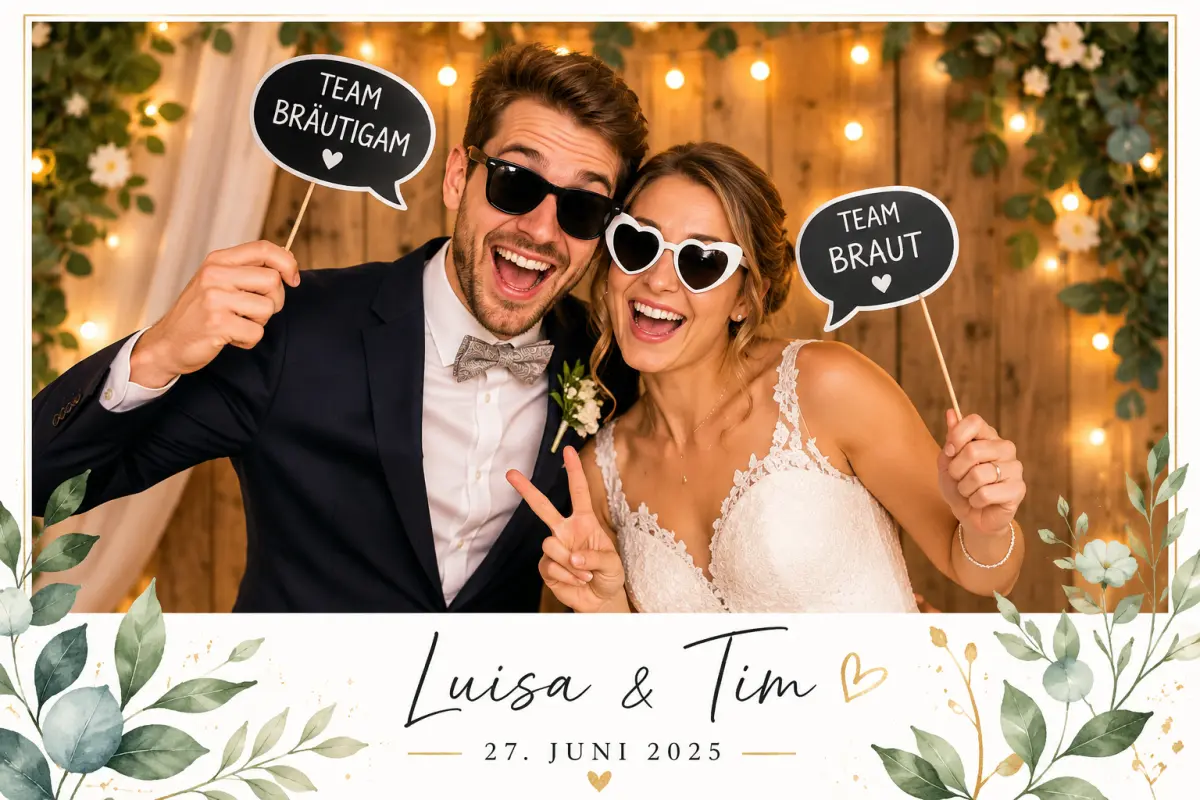 Fotobox Hochzeit in Düsseldorf-Kaiserswerth