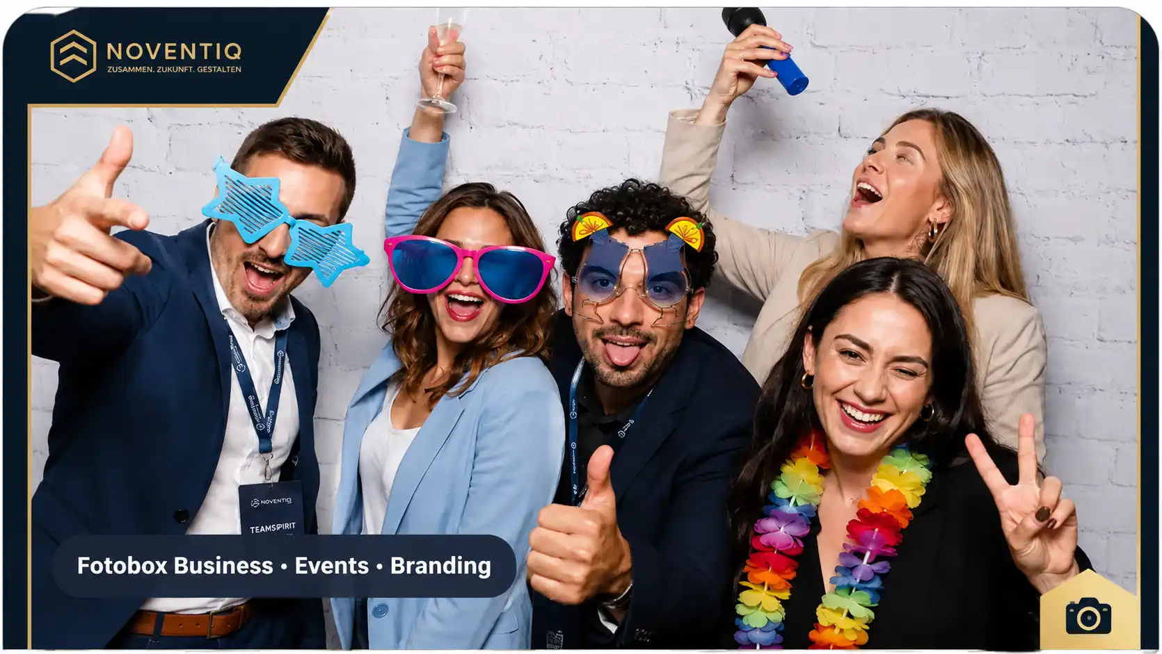 Gebrandete Fotobox bei Firmenevent in Düsseldorf